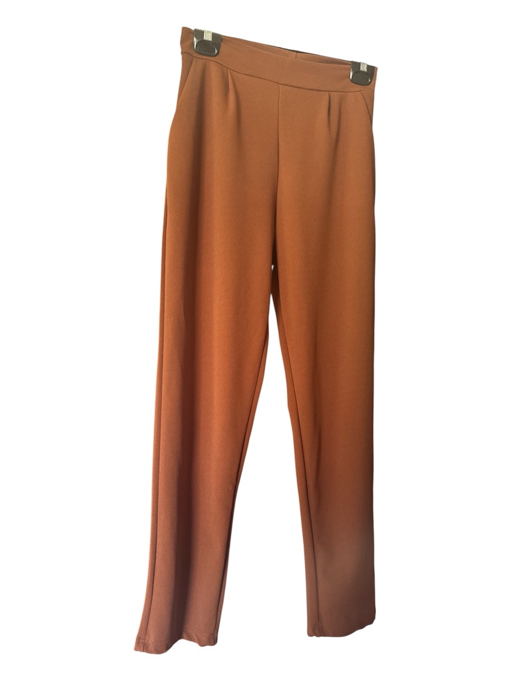 SHEIN Two-Pack Women's Straight Leg Trousers in Rust and Light Gray Plaid size 6 - Picture 3 of 9